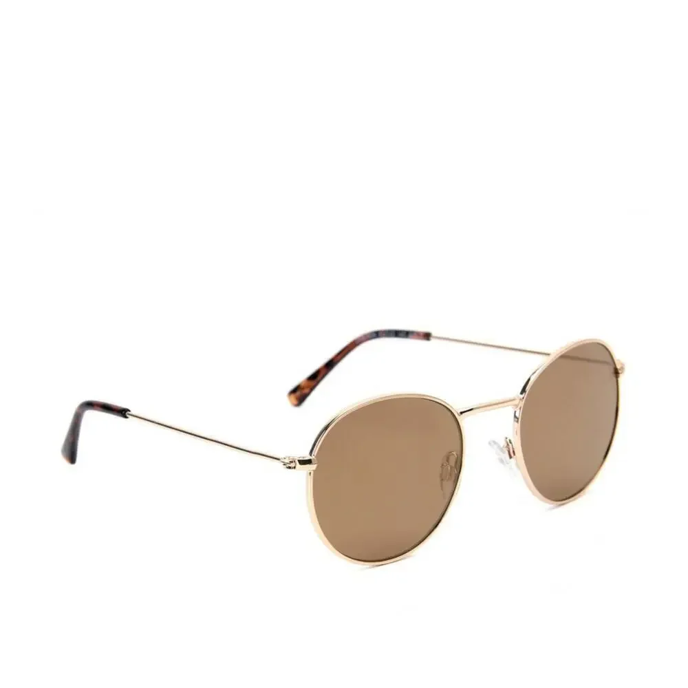 NWT Lucky Brand Men's Unisex Colton Gold Tone Metal Frame Sunglasses